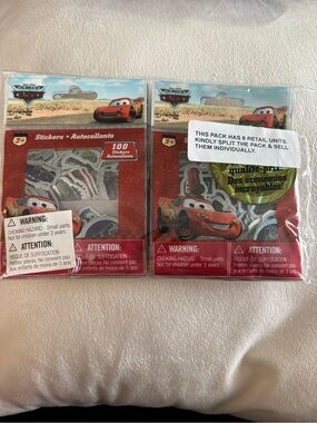 Disney Pixar Cars Holographic Sandylion Sealed 100 Stickers x 8 packs
